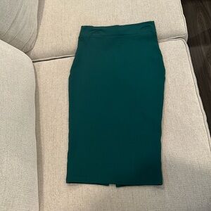Hunter green pencil skirt